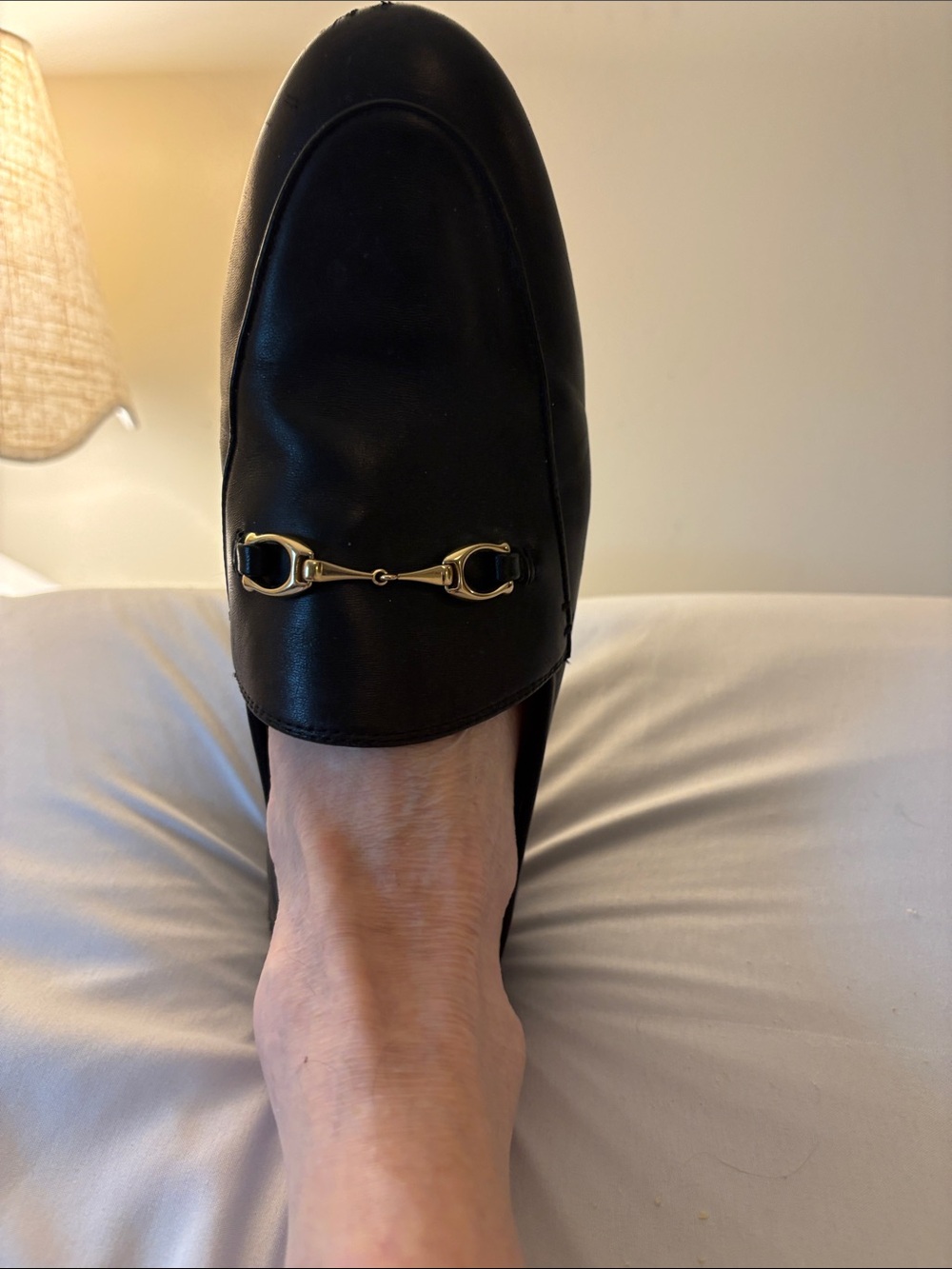 Coach Black Leather Bit-Detail Women’s Loafers